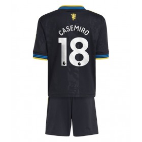 Manchester United Casemiro #18 Tredje Kläder Barn 2025-26 Kortärmad (+ Korta byxor)